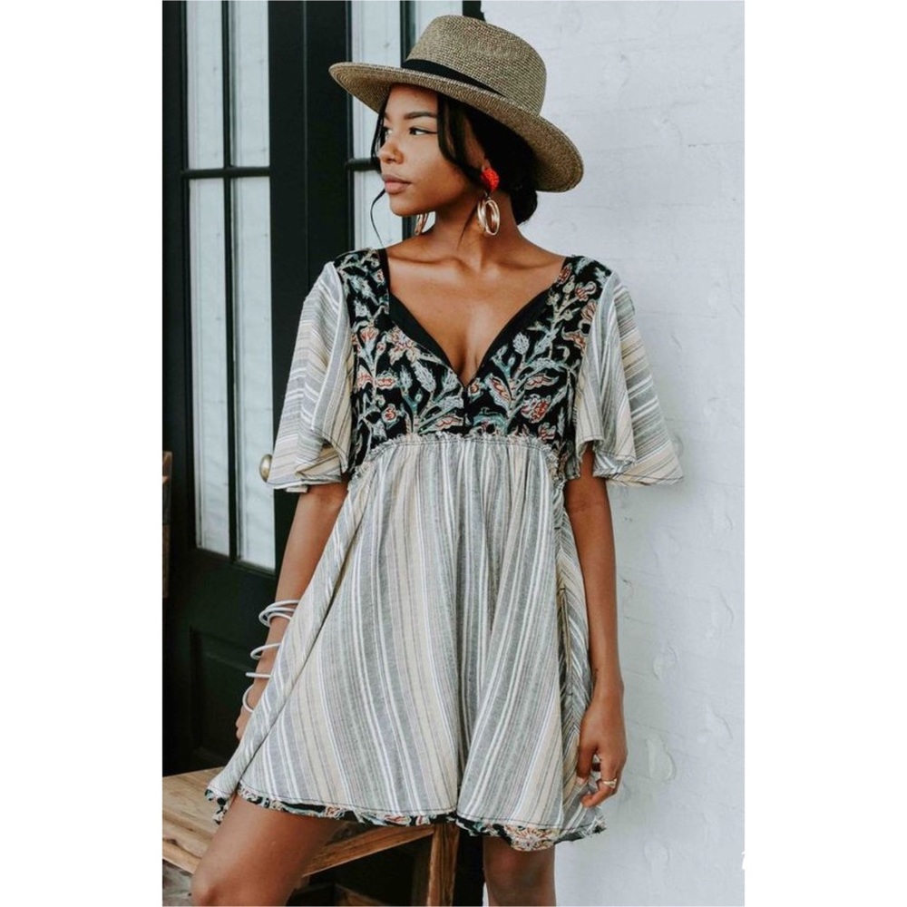 Free People Under the Sun Black Tunic Large